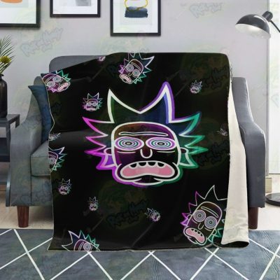 Rick Sanchez 3D Face Galaxy Microfleece Blanket Premium - Aop