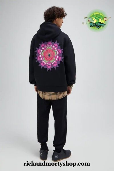 Black Rick & Morty contrast sweatshirt