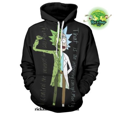 Black Rick Sanchez Unisex 3D Hoodie