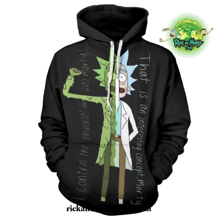 Black Rick Sanchez Unisex 3D Hoodie