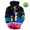 Hot RickAMorty 3D Galaxy Hoodie