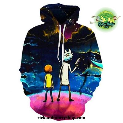 Hot RickAMorty 3D Galaxy Hoodie