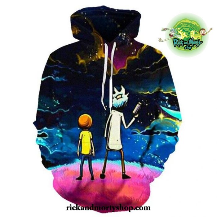 Hot RickAMorty 3D Galaxy Hoodie