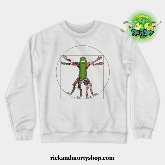 Renaissance Pickle Rick Crewneck Sweatshirt White / S