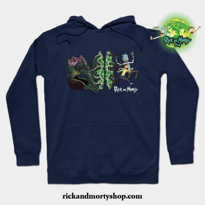 Rick _ Morty_S Cthulhu Portal Hoodie Navy Blue / S