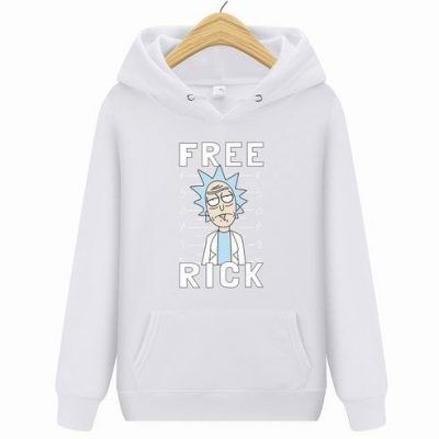 Rik Sanches Free Rik Hoodie white - Rick And Morty Shop