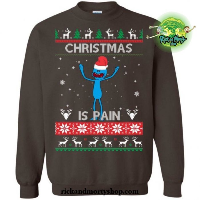 Christmas Is Pain Rick And Morty Sweater S / Green