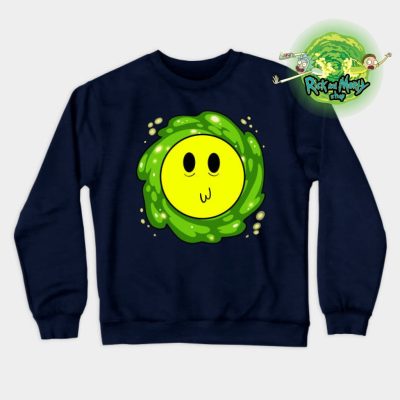 Happy Morty Face Sweatshirt Navy Blue / S