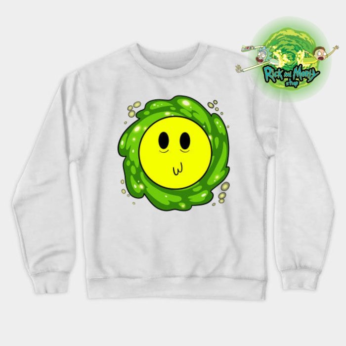 Happy Morty Face Sweatshirt White / S