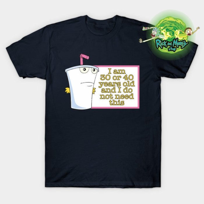 Rick And Morty 30 Or 40 T-Shirt Navy Blue / S