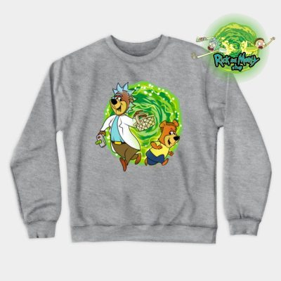Rick And Morty Cartoon Characters Sweatshirt Gray / S