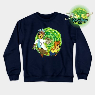 Rick And Morty Cartoon Characters Sweatshirt Navy Blue / S
