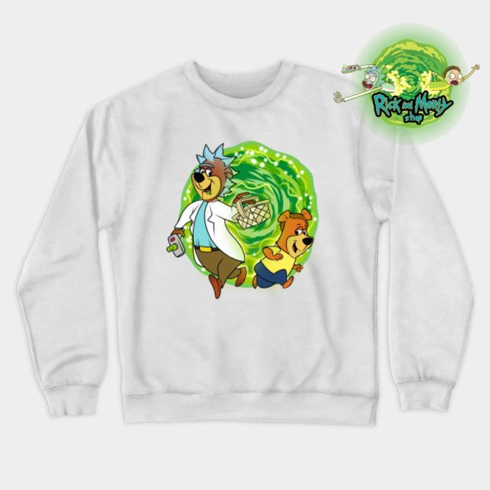 Rick And Morty Cartoon Characters Sweatshirt White / S