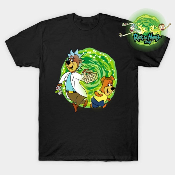 Rick And Morty Cartoon Characters T-Shirt Black / S
