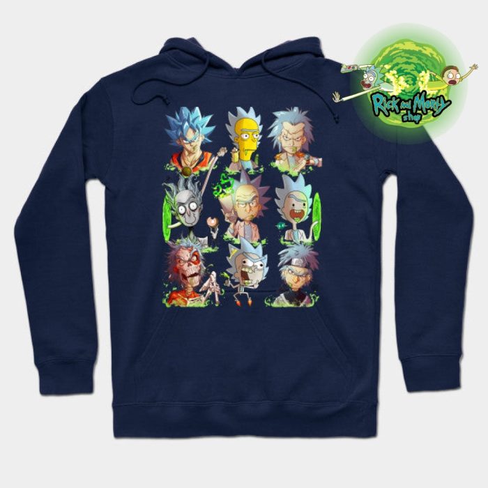 Rick Sanchez Hoodie Navy Blue / S