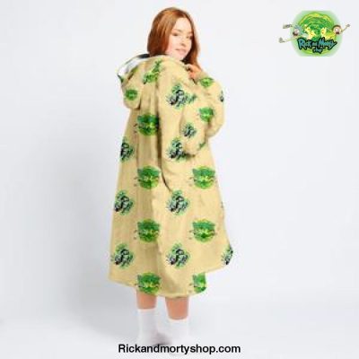 Rick And Morty Light Yellow 3D Oversized Fleece Hoodie