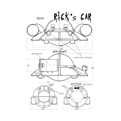 Ricks Car Crewneck Sweatshirt Official Cow Anime Merch