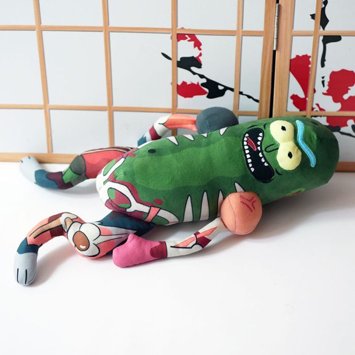 45cm Cartoon Ricked Morties Figure Plush Toys Green Pickled Cucumber Ricked Mouse Cosplay Plushes Stuffed Pillow 2 - Rick And Morty Shop