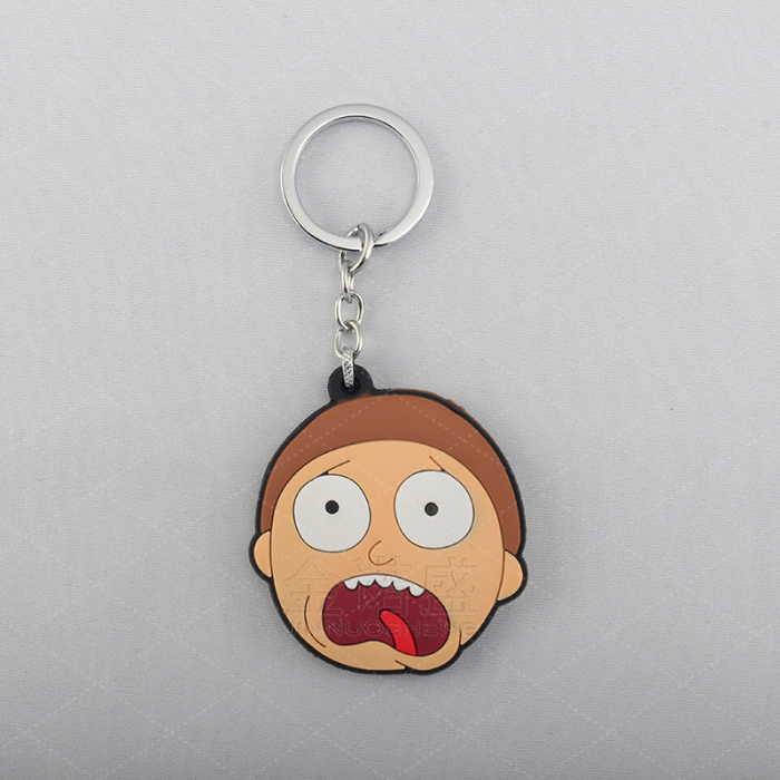 Anime Rick And Morti Silicone Keychain Kawaii Figure Doll Key Chain Keyring Cartoon Key Charms Children 1 - Rick And Morty Shop