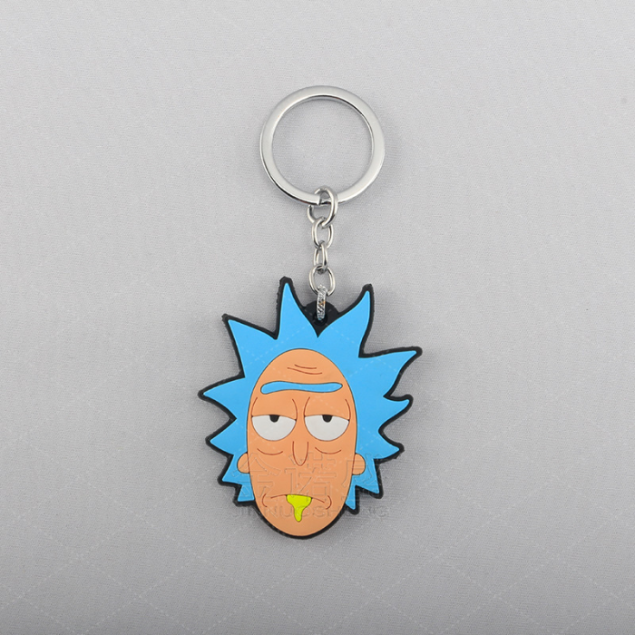 Anime Rick And Morti Silicone Keychain Kawaii Figure Doll Key Chain Keyring Cartoon Key Charms Children - Rick And Morty Shop