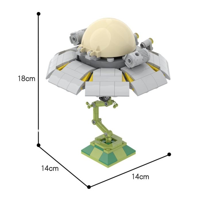 Buildmoc Movie Cartoon Anime Figure Ricks and Grandson Spaceship Travel Through Time and Space Model Building 5 - Rick And Morty Shop
