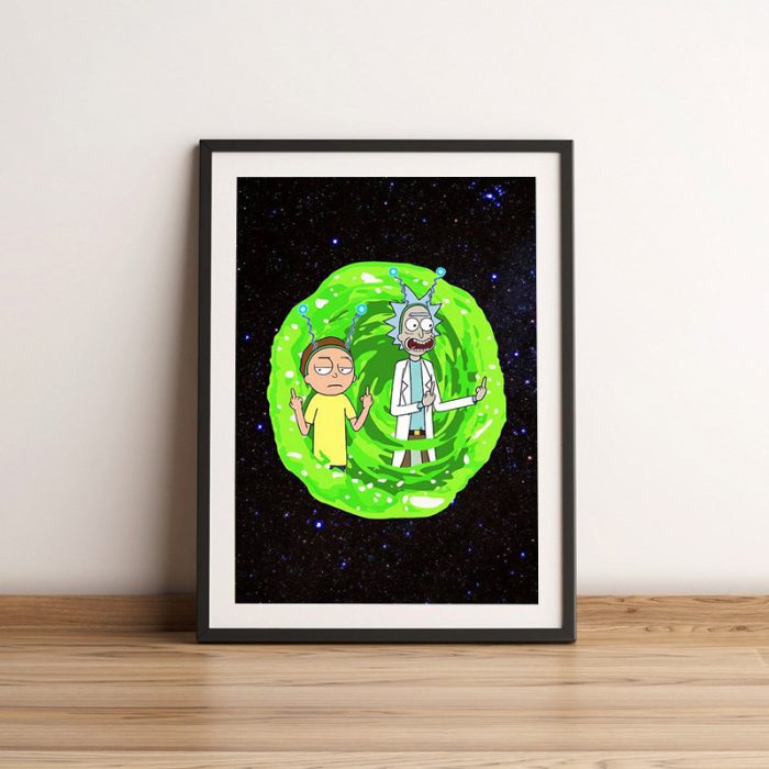 Cartoon Funny Rick Animation Poster Wall Art Pictures Canvas Print Bar Cafe Living Room Bedroom Home 4 - Rick And Morty Shop