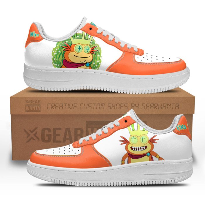 King Flippy Nips Rick and Morty Custom Air Sneakers QD13 1 perfectivy com - Rick And Morty Shop