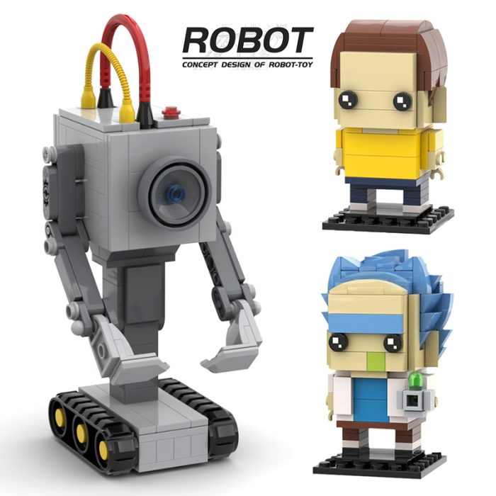 MOC Butter Robot Classic Anime Figures Ricks and Mortyed Brickheadz Set Building Block Action Figures Model - Rick And Morty Shop