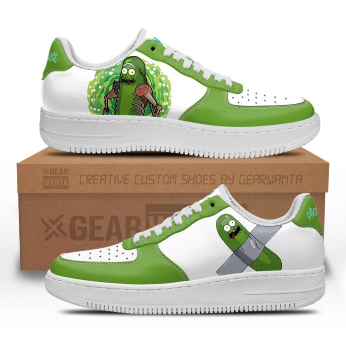 Pickle Rick Rick and Morty Custom Air Sneakers QD13 1 perfectivy com - Rick And Morty Shop