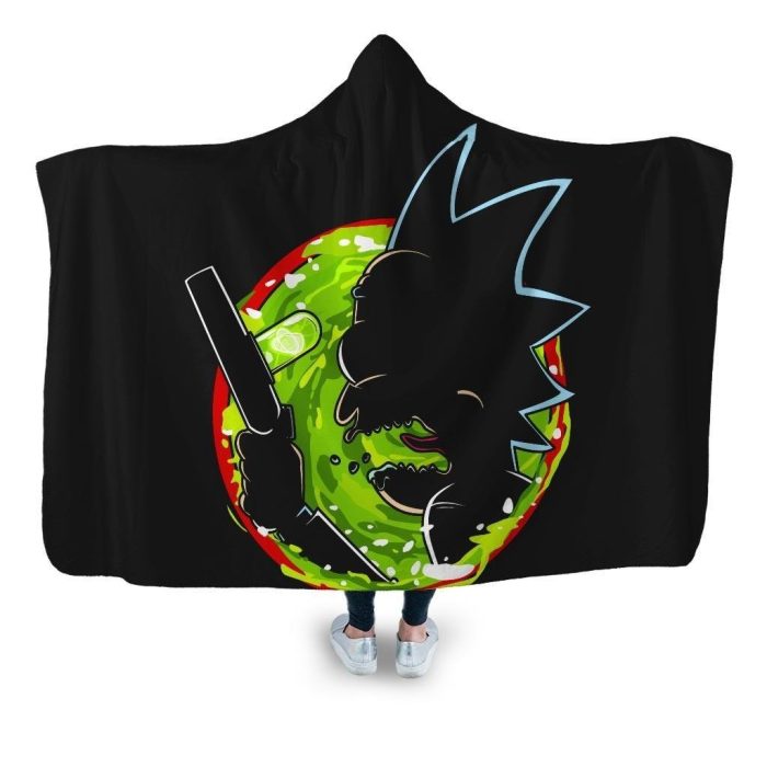 rick tracy hooded blanket coddesigns adult premium sherpa 409 - Rick And Morty Shop