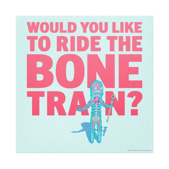 rick and morty anatomy park bone train canvas print - Rick And Morty Shop