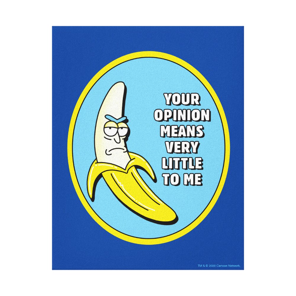 rick and morty banana rick badge canvas print - Rick And Morty Shop
