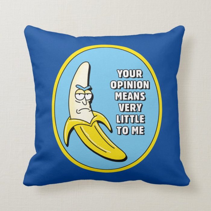 rick and morty banana rick badge throw pillow r57ae310b5f194d70b0e11f31010b8d39 6s309 8byvr 1000 - Rick And Morty Shop