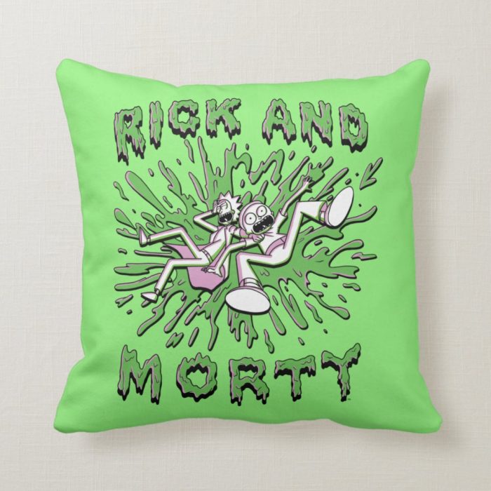 rick and morty falling into acid vat throw pillow r203a032b43fd49bb82cafb6feb60c8a9 6s309 8byvr 1000 - Rick And Morty Shop