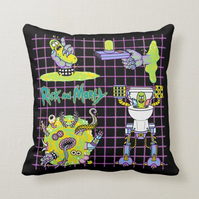 rick and morty pickle rick portal pattern throw pillow rbe067219b1d646f28a365a0e99c0aabf 6s309 8byvr 1000 - Rick And Morty Shop