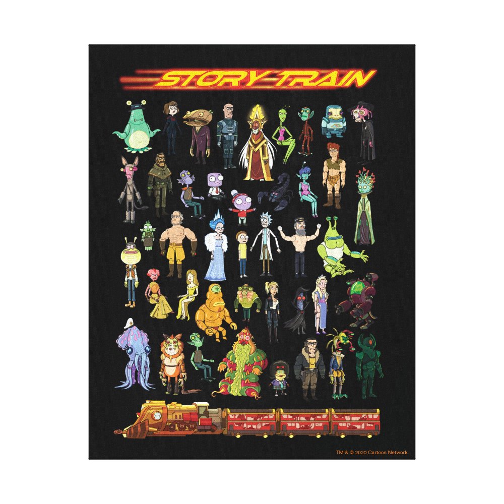 rick and morty story train canvas print - Rick And Morty Shop