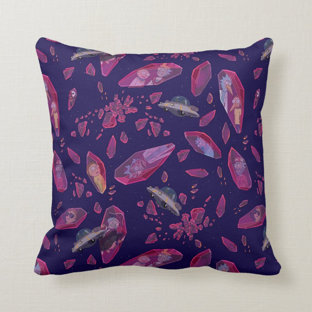 rick and morty time crystal pattern throw pillow raead986489cf4fc695f2fc7ae4dc4b4a 6s309 8byvr 1000 - Rick And Morty Shop