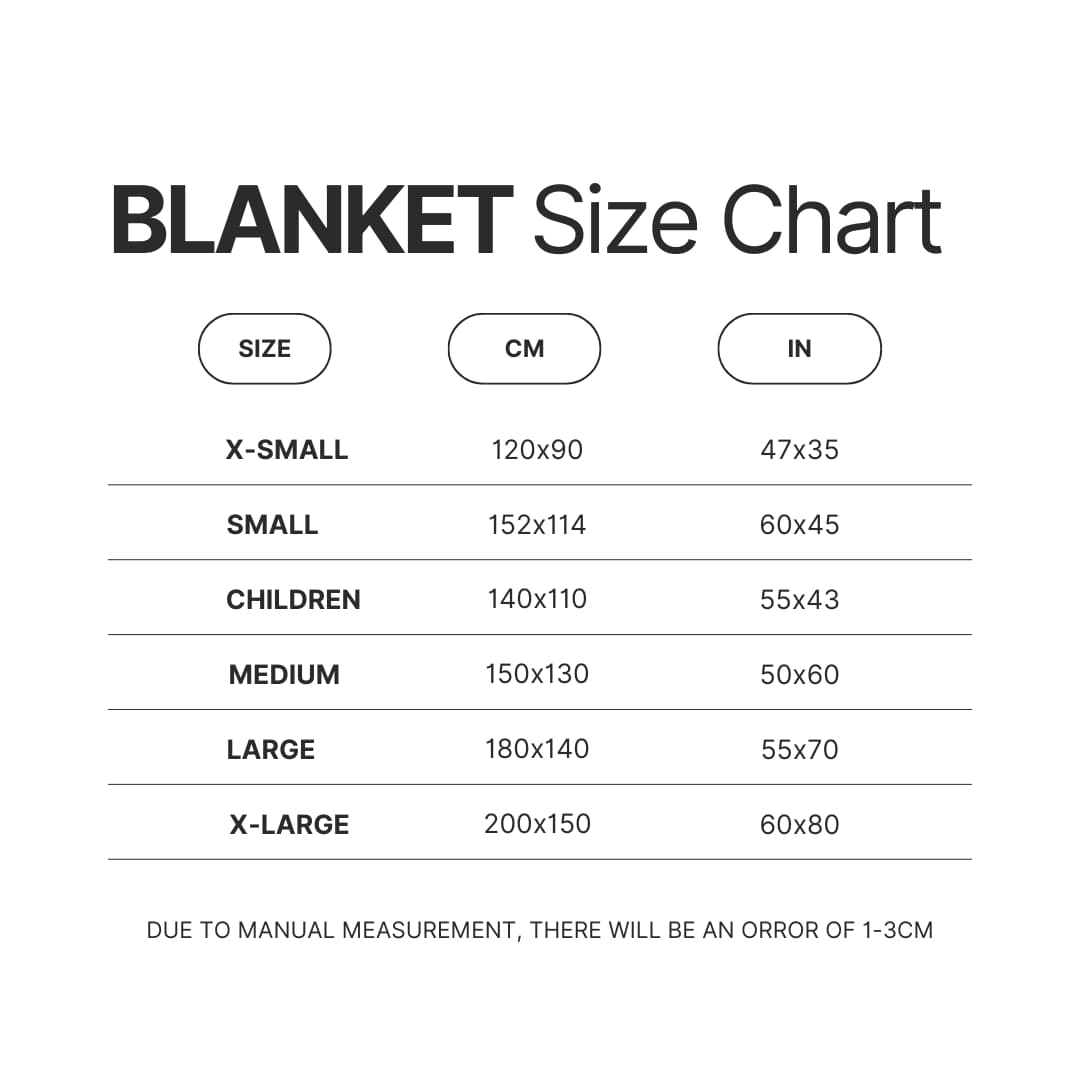 Blanket Size Chart - Rick And Morty Shop