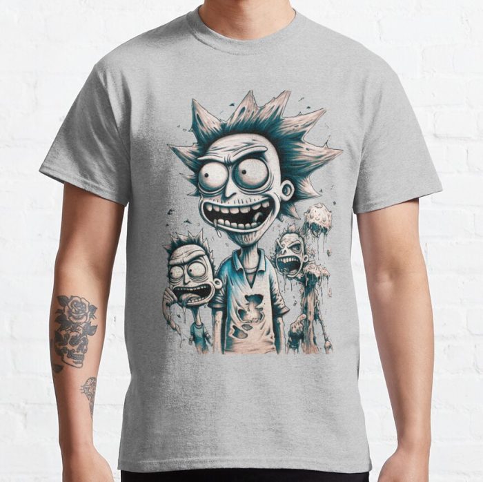 ssrcoclassic teemensheather greyfront altsquare product1000x1000.u1 1 - Rick And Morty Shop