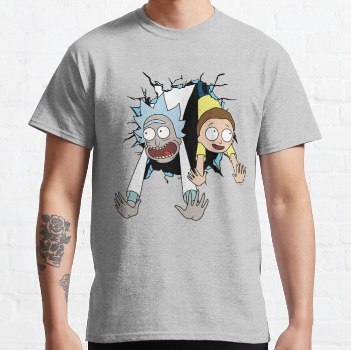ssrcoclassic teemensheather greyfront altsquare product1000x1000.u1 15 - Rick And Morty Shop