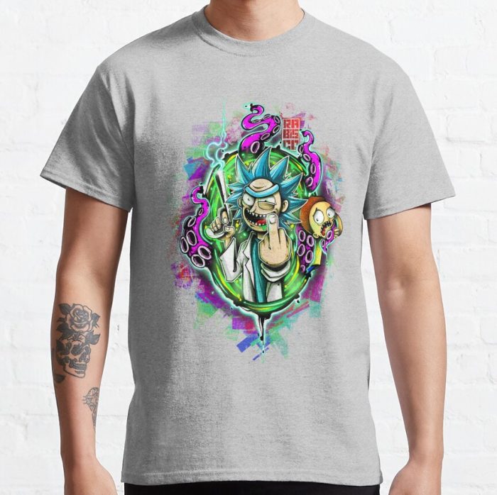 ssrcoclassic teemensheather greyfront altsquare product1000x1000.u1 17 - Rick And Morty Shop