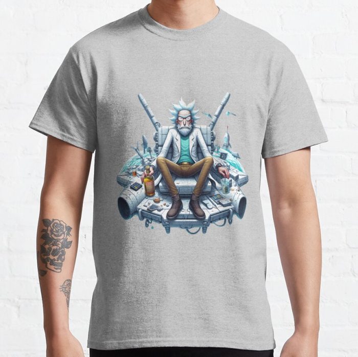 ssrcoclassic teemensheather greyfront altsquare product1000x1000.u1 20 - Rick And Morty Shop