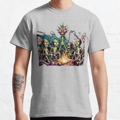 ssrcoclassic teemensheather greyfront altsquare product1000x1000.u1 7 - Rick And Morty Shop