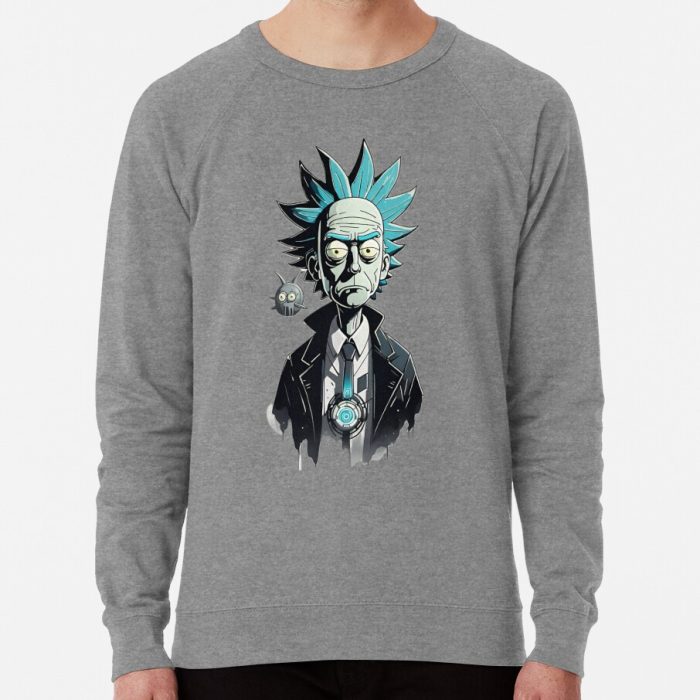 ssrcolightweight sweatshirtmensheather grey lightweight raglan sweatshirtfrontsquare productx1000 bgf8f8f8 - Rick And Morty Shop
