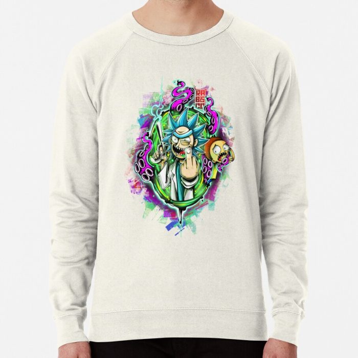 ssrcolightweight sweatshirtmensoatmeal heatherfrontsquare productx1000 bgf8f8f8 19 - Rick And Morty Shop