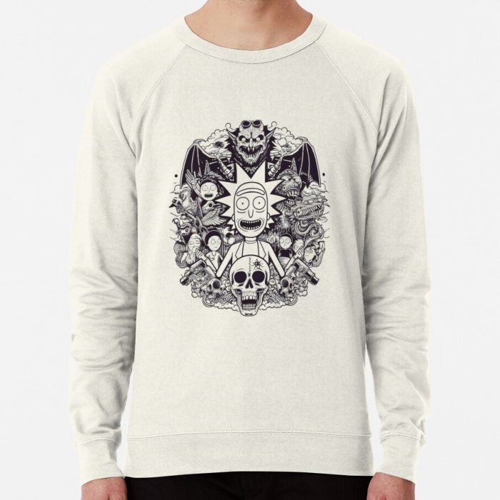 ssrcolightweight sweatshirtmensoatmeal heatherfrontsquare productx1000 bgf8f8f8 24 - Rick And Morty Shop