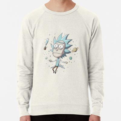 ssrcolightweight sweatshirtmensoatmeal heatherfrontsquare productx1000 bgf8f8f8 25 - Rick And Morty Shop