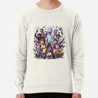 ssrcolightweight sweatshirtmensoatmeal heatherfrontsquare productx1000 bgf8f8f8 26 - Rick And Morty Shop