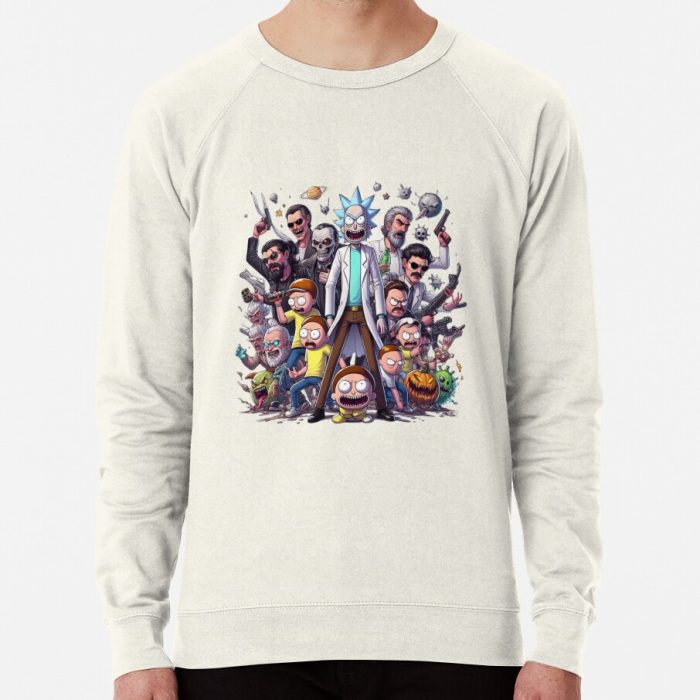 ssrcolightweight sweatshirtmensoatmeal heatherfrontsquare productx1000 bgf8f8f8 26 - Rick And Morty Shop