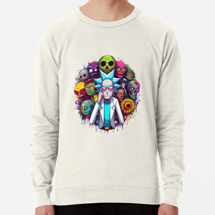 ssrcolightweight sweatshirtmensoatmeal heatherfrontsquare productx1000 bgf8f8f8 30 - Rick And Morty Shop
